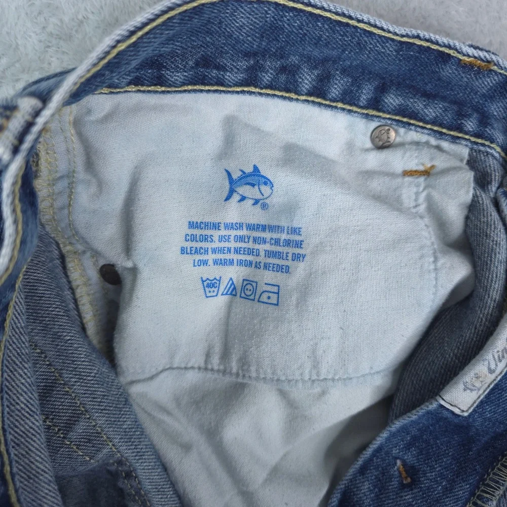 Southern Tide Vintage Jeans Mens 34x30 Blue 100% Cotton Straight Leg Denim